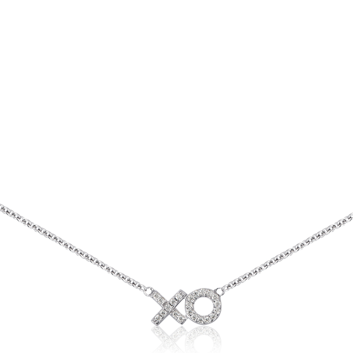 Срібне кольє з фіанітами. Артикул ON01370AA-L/12/1