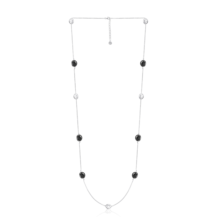 Срібне кольє з керамікою. Артикул SN2824-3-B-K/12