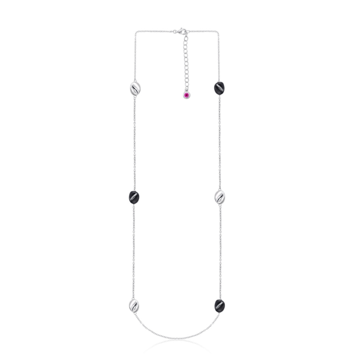 Серебряное колье с керамикой. Артикул SN3015-B-K/12/1541