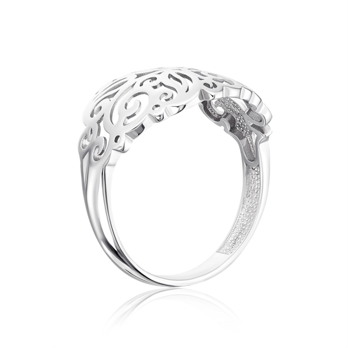 Срібна каблучка без вставки. Артикул 001025/12/1