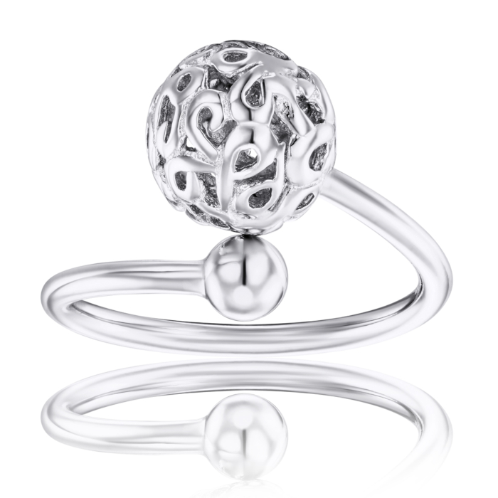 Срібна каблучка без вставки. Артикул RPB022-R/12