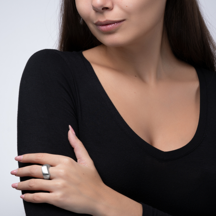 Серебряное кольцо без вставки. Артикул S-AN-04-025/A/R-R/12