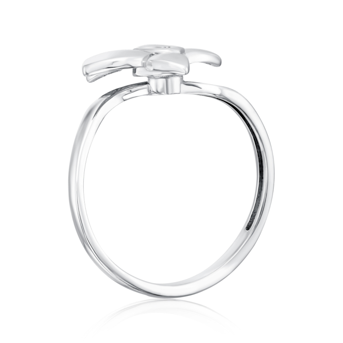 Серебряное кольцо «Орхидея» с фианитами. Артикул 001067/12/1/3