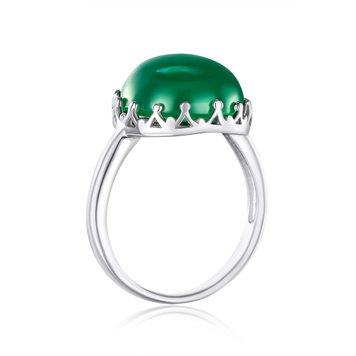 Серебряное кольцо с агатом. Артикул GREP2404-R/12/5891