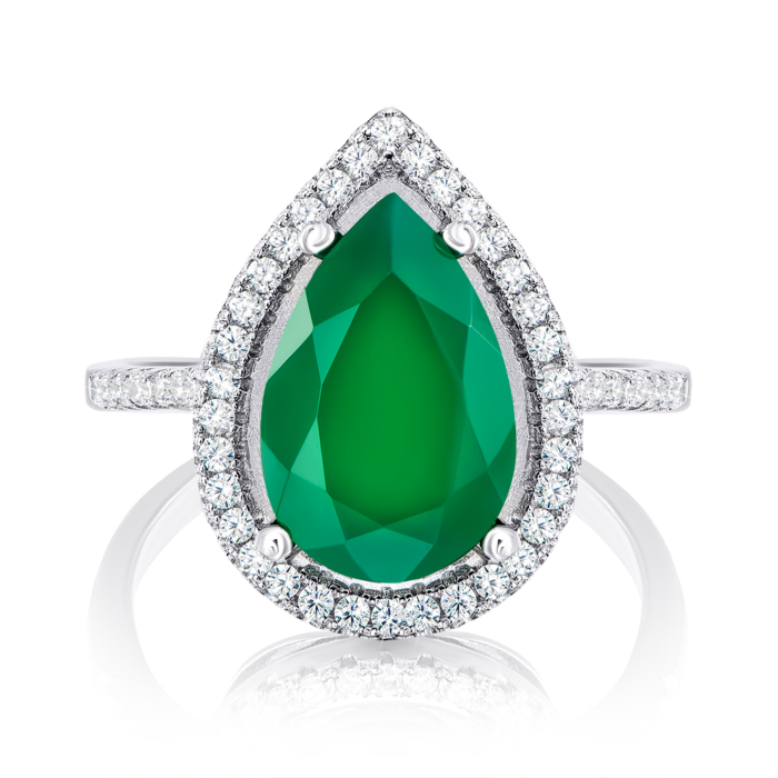 Серебряное кольцо с агатом. Артикул NA-387-R/12/5875