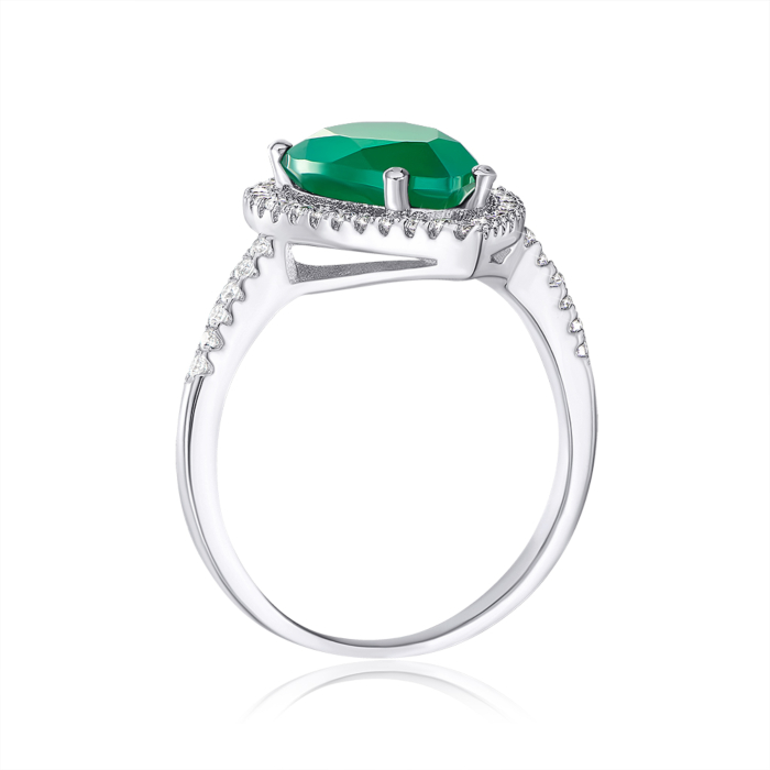 Серебряное кольцо с агатом. Артикул NA-387-R/12/5875