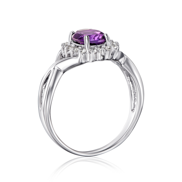 Срібна каблучка з аметистом. Артикул GRE1906-R/12/5272