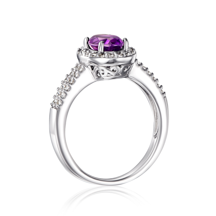 Серебряное кольцо с аметистом. Артикул GRE1995-R/12/5134
