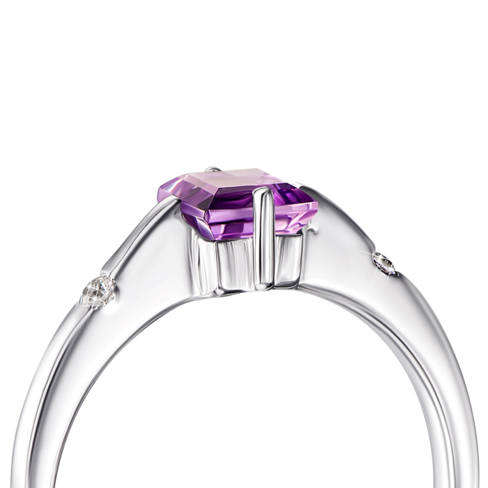 Срібна каблучка з аметистом. Артикул GRE2036-R/12/5237