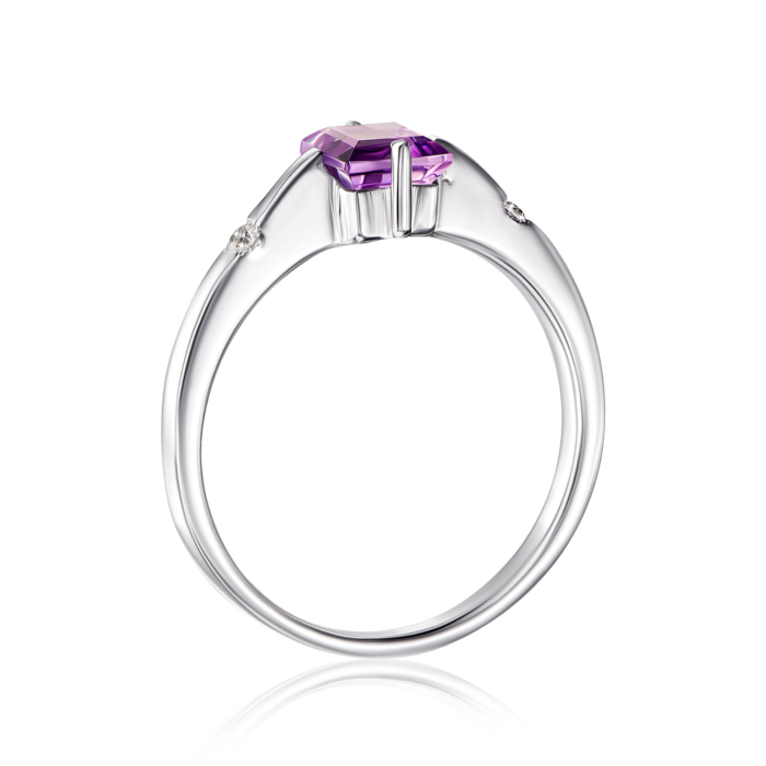 Срібна каблучка з аметистом. Артикул GRE2036-R/12/5237