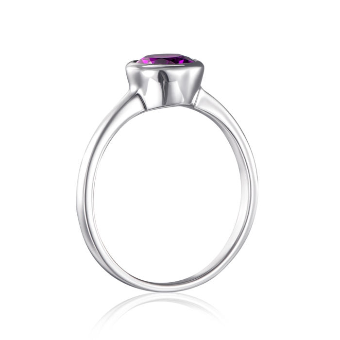 Серебряное кольцо с аметистом. Артикул GRE3053-R/12/6050