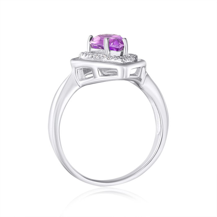 Срібна каблучка з аметистом. Артикул GREP2567-R/12/6997