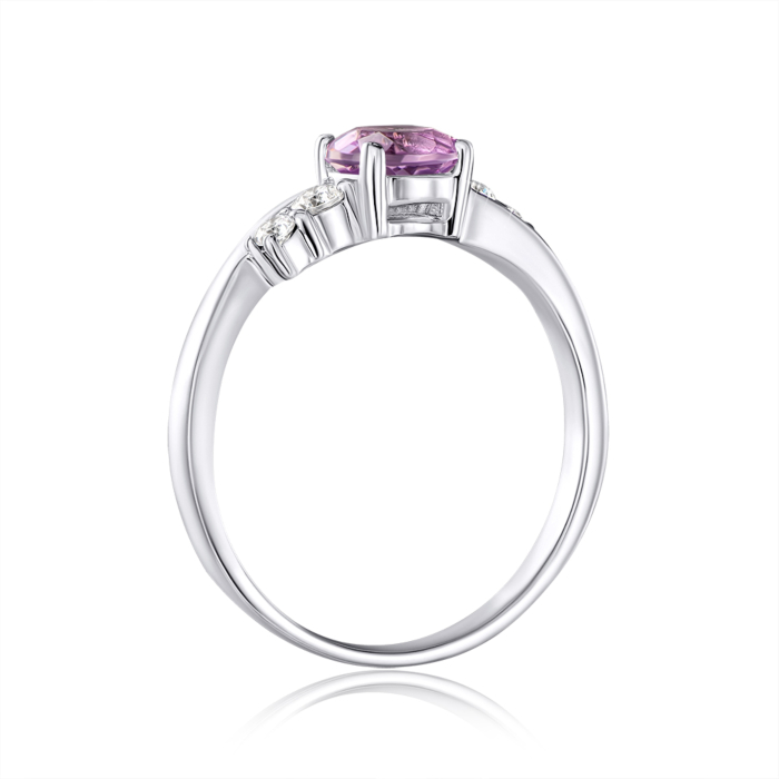 Серебряное кольцо с аметистом. Артикул OR565-R/12/5518