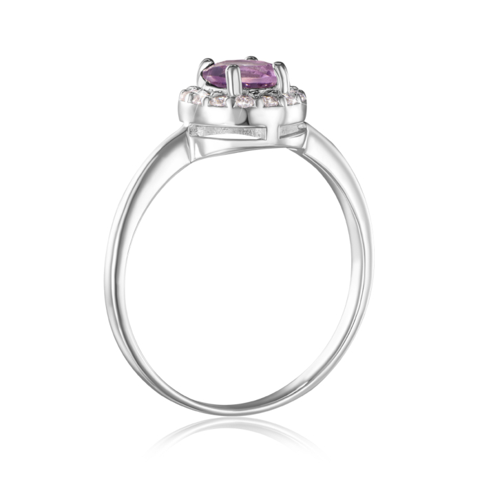 Срібна каблучка з аметистом. Артикул R55-R/12/5762