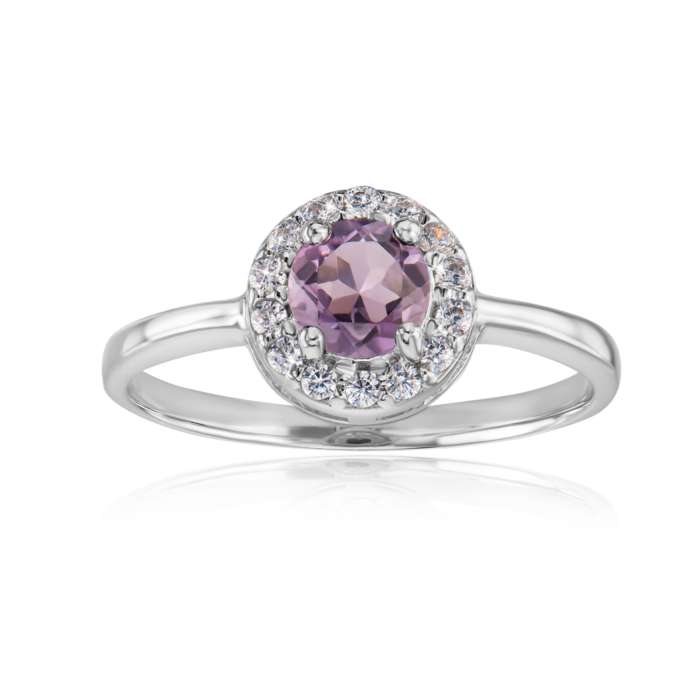 Срібна каблучка з аметистом. Артикул R55-R/12/5762
