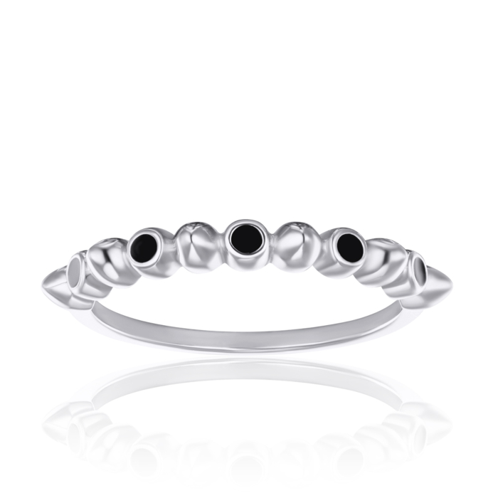 Серебряное кольцо с эмалью. Артикул 001399/12/1/389