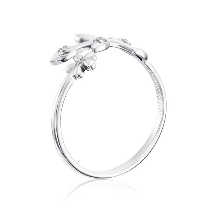 Серебряное кольцо с фианитами. Артикул 001000/12/1/3