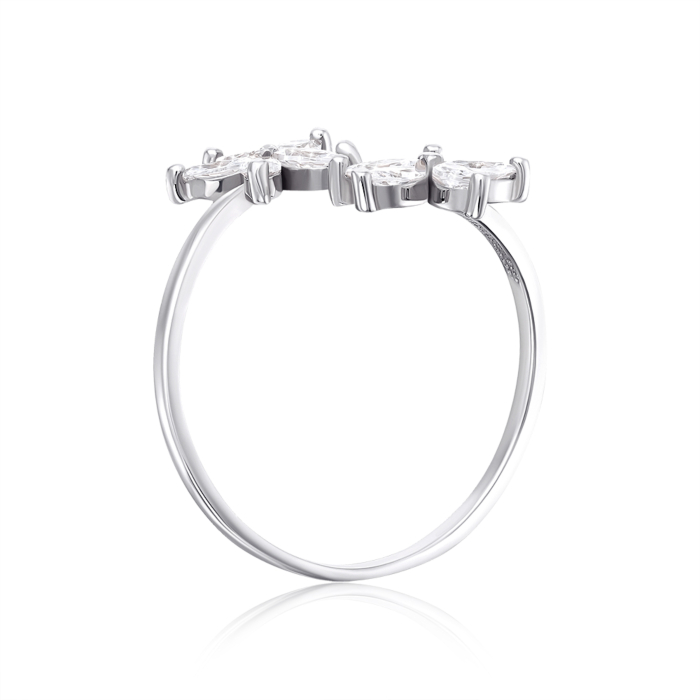 Срібна каблучка з фіанітами. Артикул 001004/12/1/1236