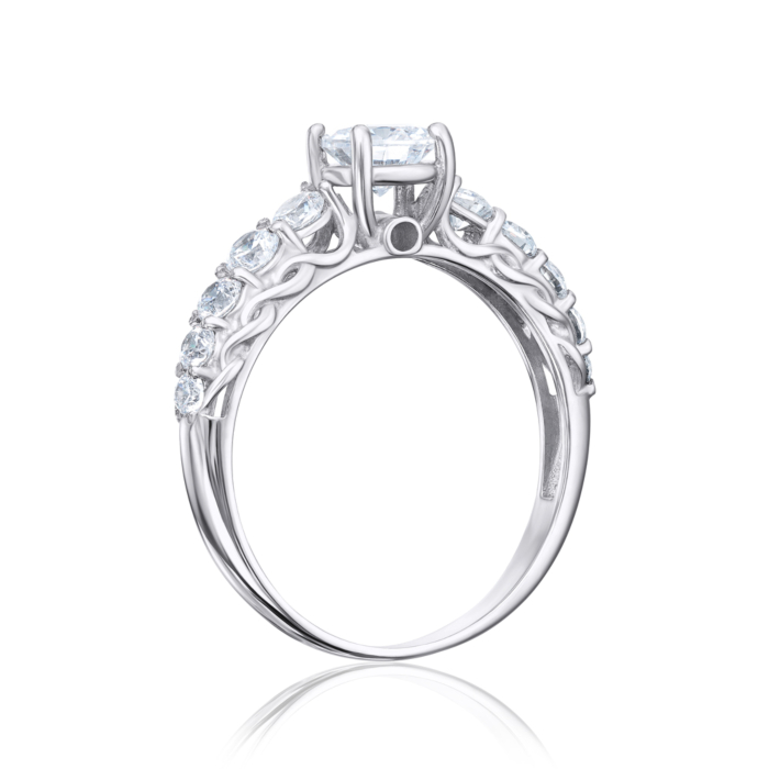 Серебряное кольцо с фианитами. Артикул 001008/12/1/3107