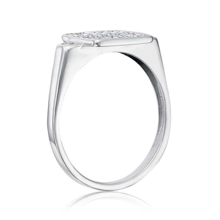 Срібна каблучка з фіанітами. Артикул 001019/12/1/44