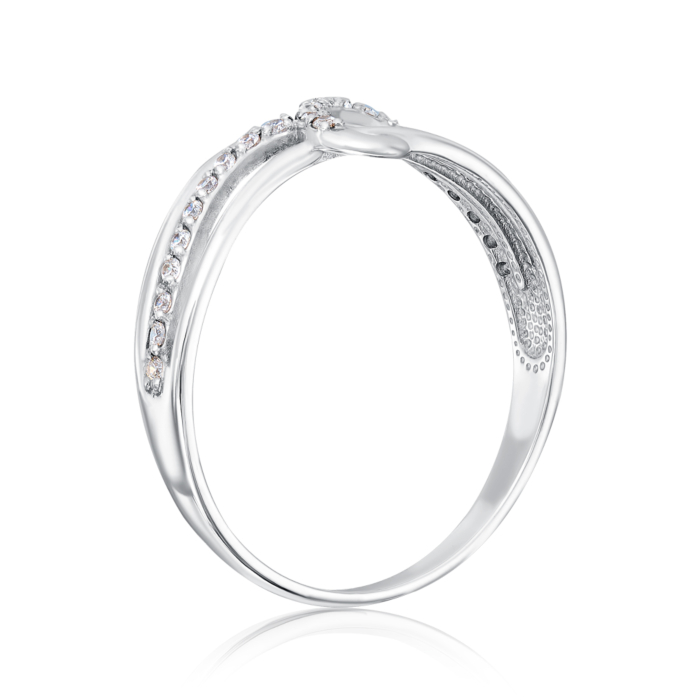 Серебряное кольцо с фианитами. Артикул 001033/12/1/42