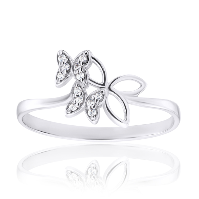 Серебряное кольцо с фианитами. Артикул 001036/12/1/1