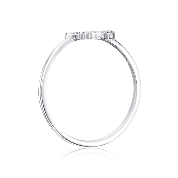 Срібна каблучка з фіанітами. Артикул 001048/12/1/1
