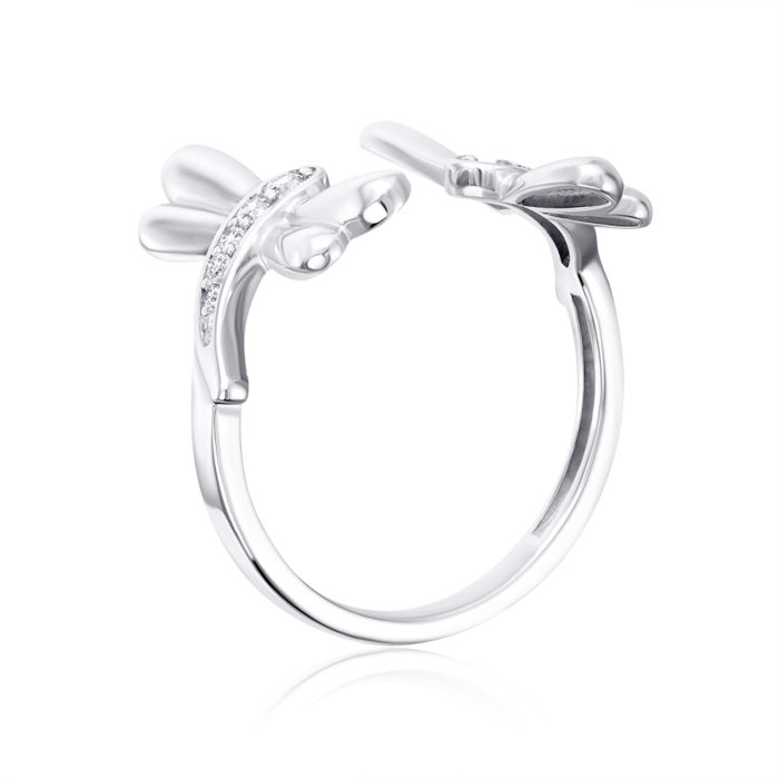 Серебряное кольцо с фианитами. Артикул 001052/12/1/117