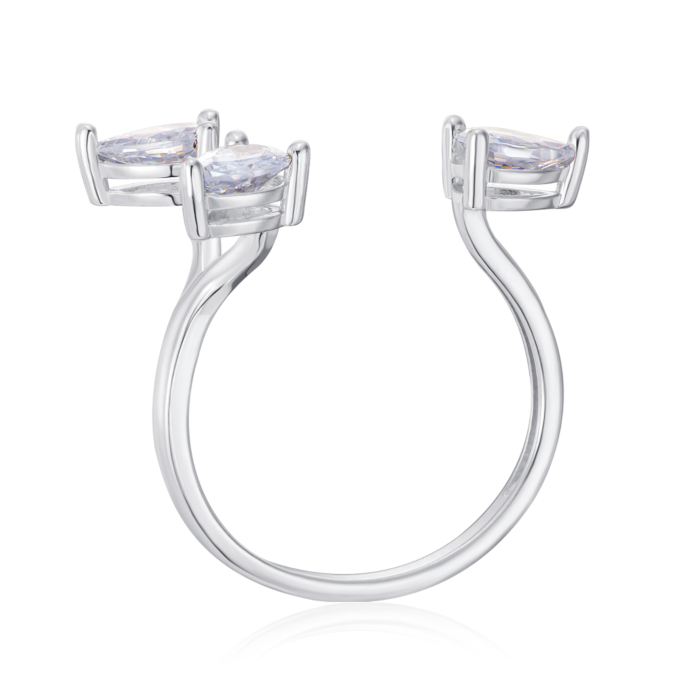 Серебряное кольцо с фианитами. Артикул 001082/12/1/3394