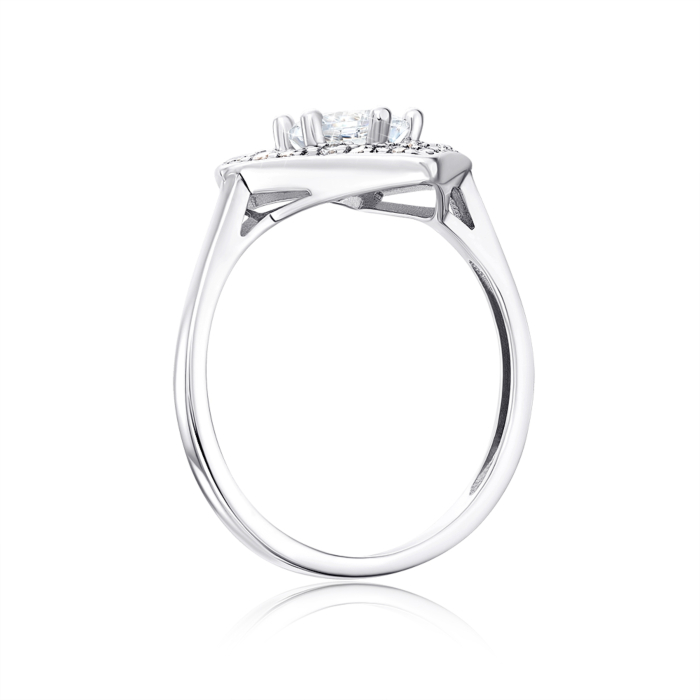 Срібна каблучка з фіанітами. Артикул 001106/12/1/3371