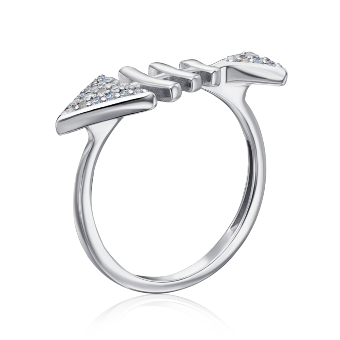 Серебряное кольцо с фианитами. Артикул 001347/12/1/323