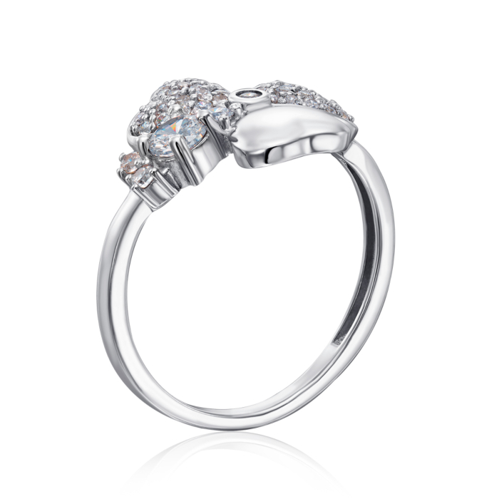 Серебряное кольцо с фианитами. Артикул 001348/12/1/3990