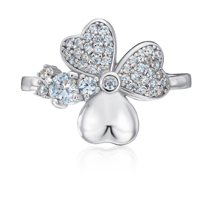 Серебряное кольцо с фианитами. Артикул 001348/12/1/3990