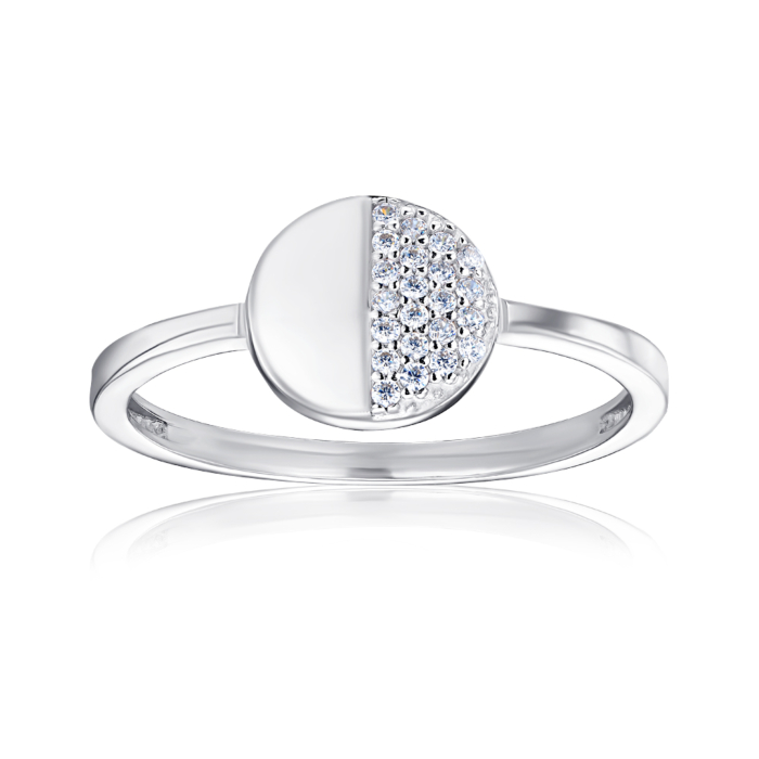 Срібна каблучка з фіанітами. Артикул 001360/12/1/1