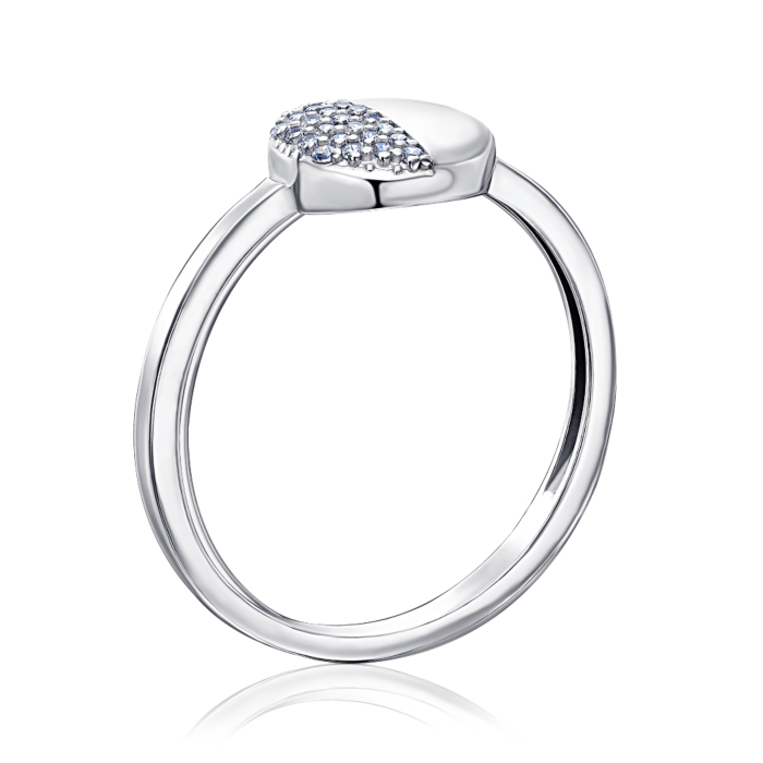 Срібна каблучка з фіанітами. Артикул 001360/12/1/1