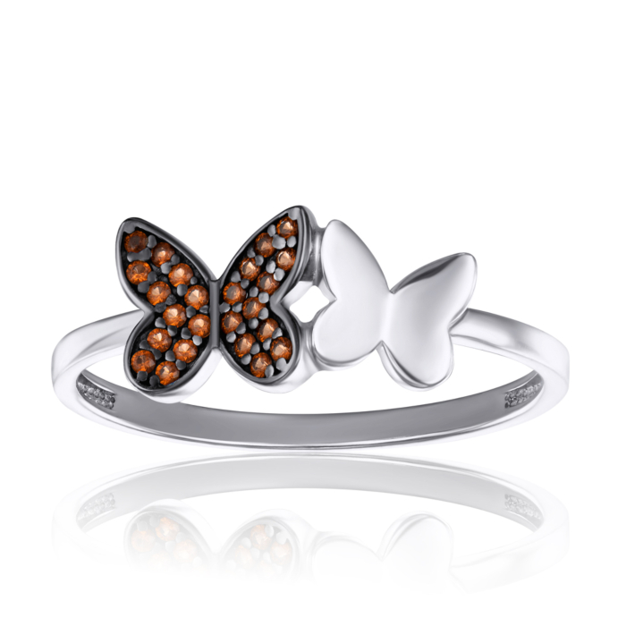 Срібна каблучка з фіанітами. Артикул 001372/12/1/858