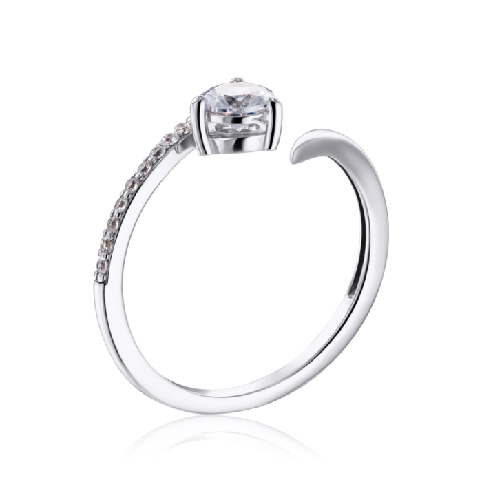 Срібна каблучка з фіанітами. Артикул 001410/12/1/16