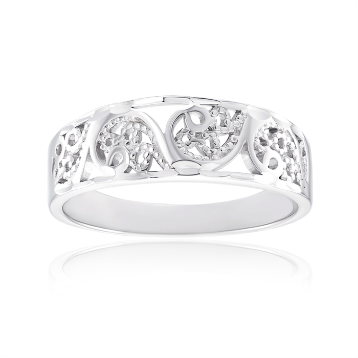 Срібна каблучка з фіанітами. Артикул 00385/12/3