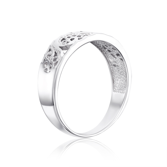 Срібна каблучка з фіанітами. Артикул 00385/12/3