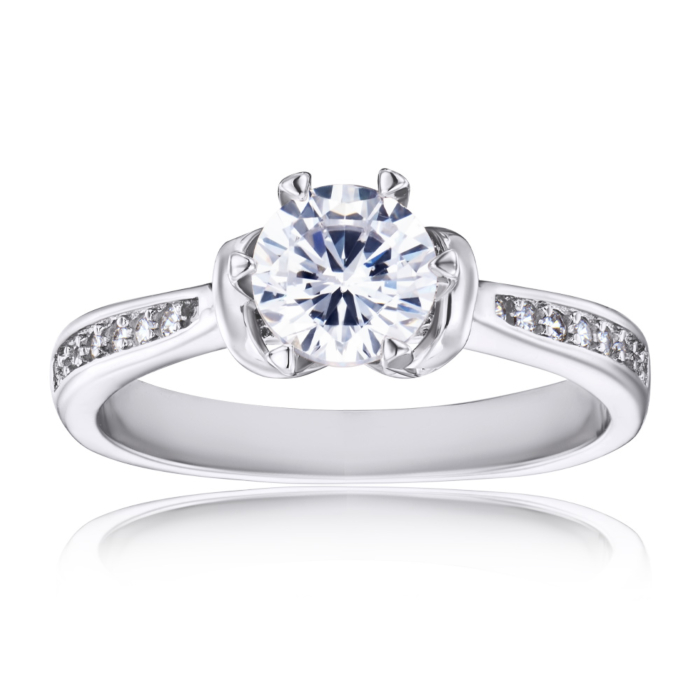 Срібна каблучка з фіанітами. Артикул 1RI59161-R/12/1