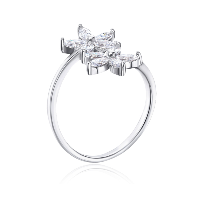 Серебряное кольцо с фианитами. Артикул 1RI62666-R/12/1