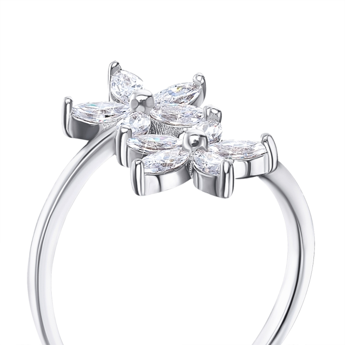 Серебряное кольцо с фианитами. Артикул 1RI62666-R/12/1