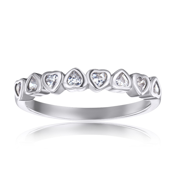 Срібна каблучка з фіанітами. Артикул 1RI69022-R/12/1