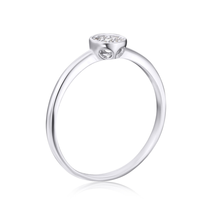 Срібна каблучка з фіанітами. Артикул 2R10191-R/12/1