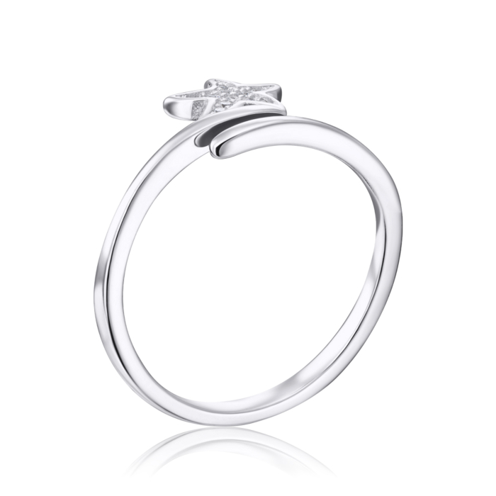 Срібна каблучка з фіанітами. Артикул 2R20463-R/12/1