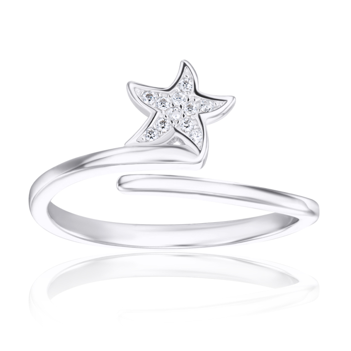 Срібна каблучка з фіанітами. Артикул 2R20463-R/12/1