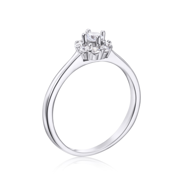 Серебряное кольцо с фианитами. Артикул 2R21046-R/12/1