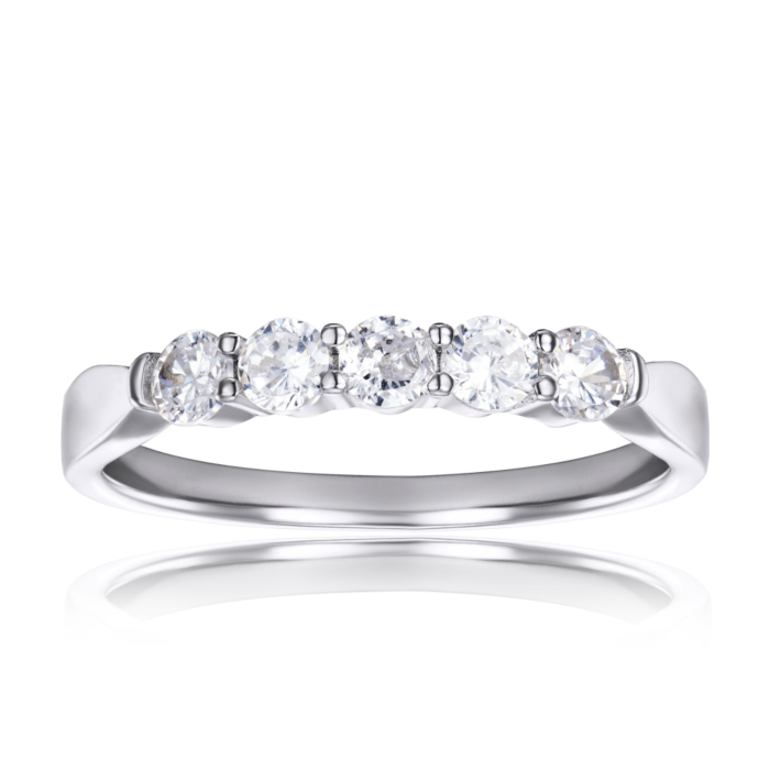 Серебряное кольцо с фианитами. Артикул 2R21198-R/12/1