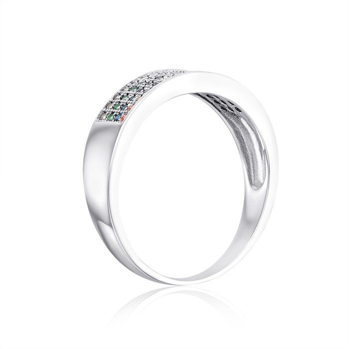 Срібна каблучка з фіанітами. Артикул 2R31468-R/12/3525