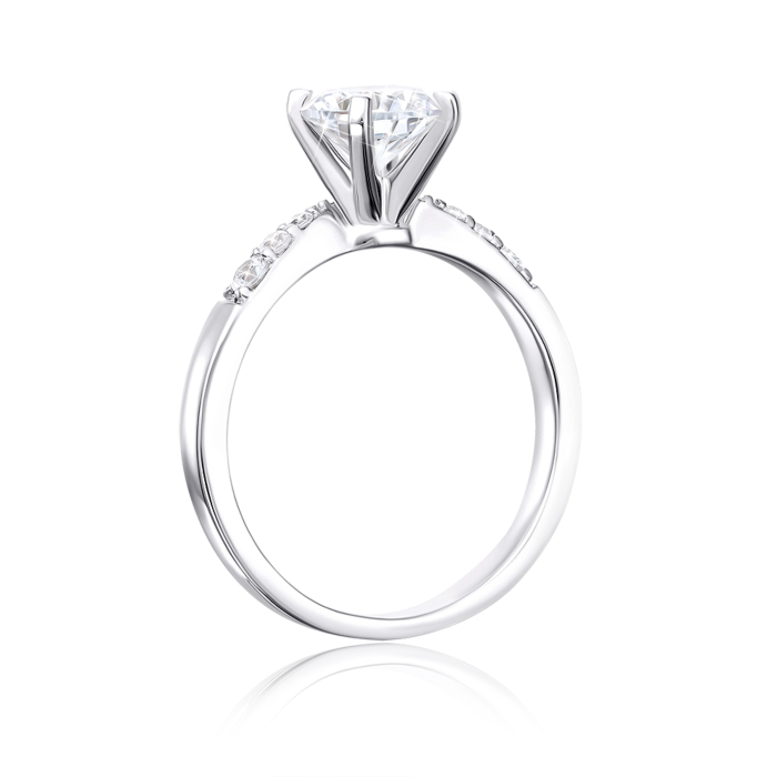 Серебряное кольцо с фианитами. Артикул ML13364A-R/12/1